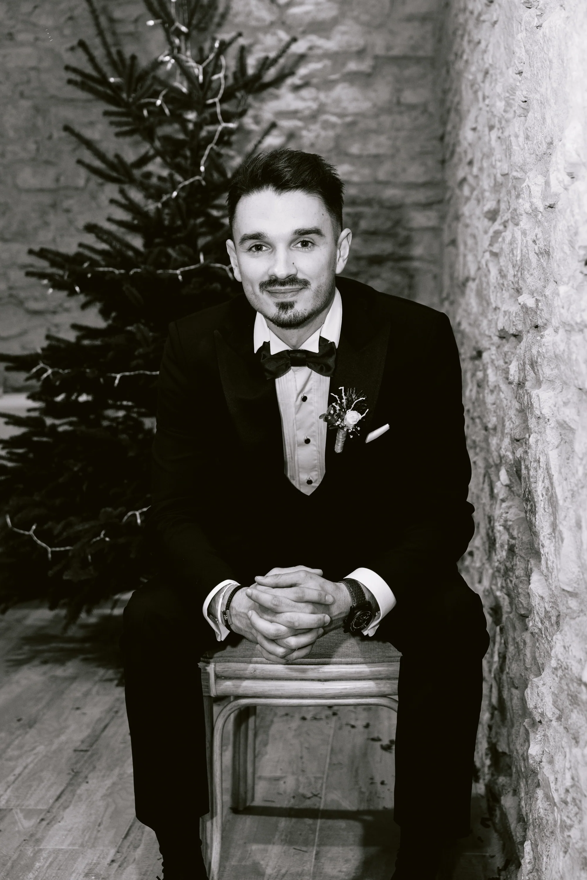 Portrait d'Hugo, en noir et blanc